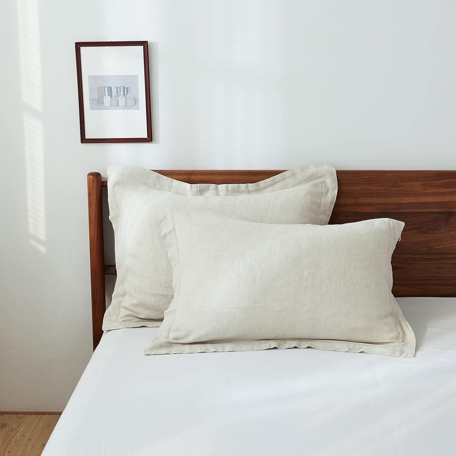 100% French Linen Pillow Shams Set of 2