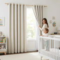 Burg Natural Linen Blackout Curtains 2 Panels