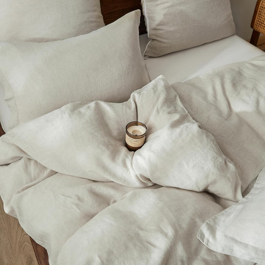 100% French Linen Pillow Shams Set of 2
