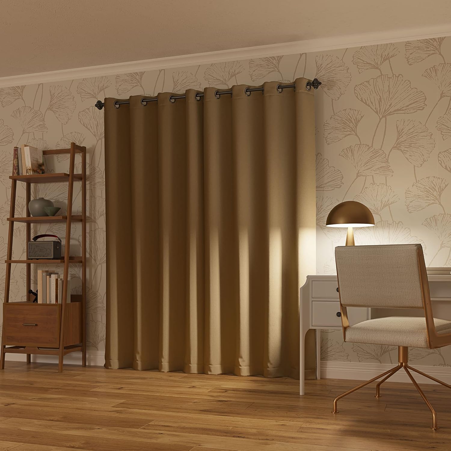 Gold Theater‑Grade Blackout Grommet Curtains 2‑Pack