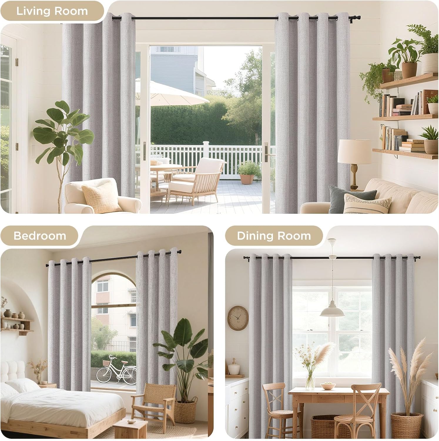 Blackout Grommet Curtains 2 Panels