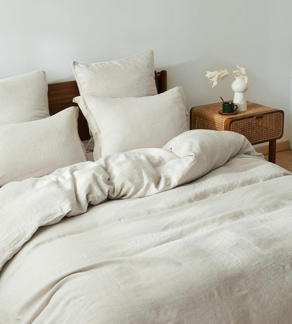 100% French Linen Pillow Shams Set of 2