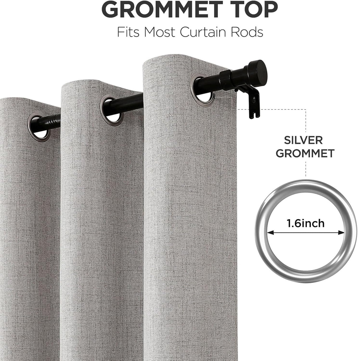 Blackout Grommet Curtains 2 Panels