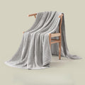 Chambray Cotton Waffle‑Weave Throw Blanket